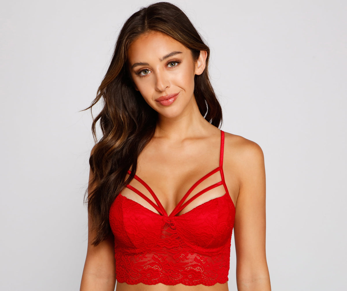 Faux Leather Triangle Bralette