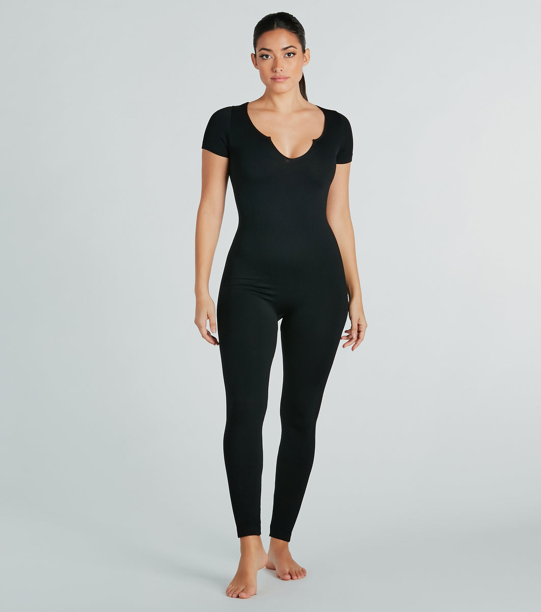 On The Move Seamless Short Sleeve Catsuit