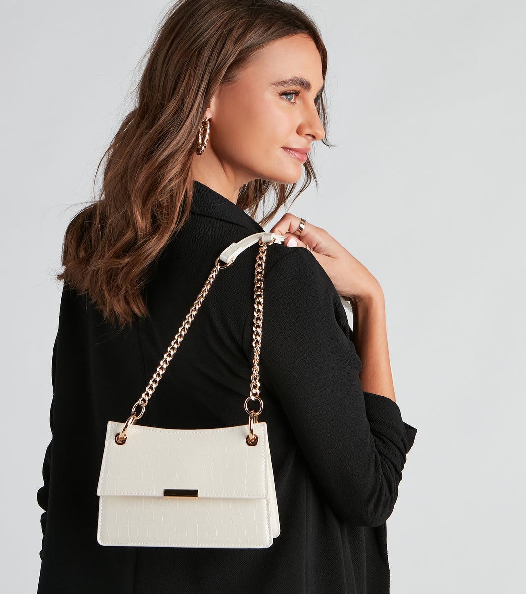 Fashion Staple Croc Crossbody Bag