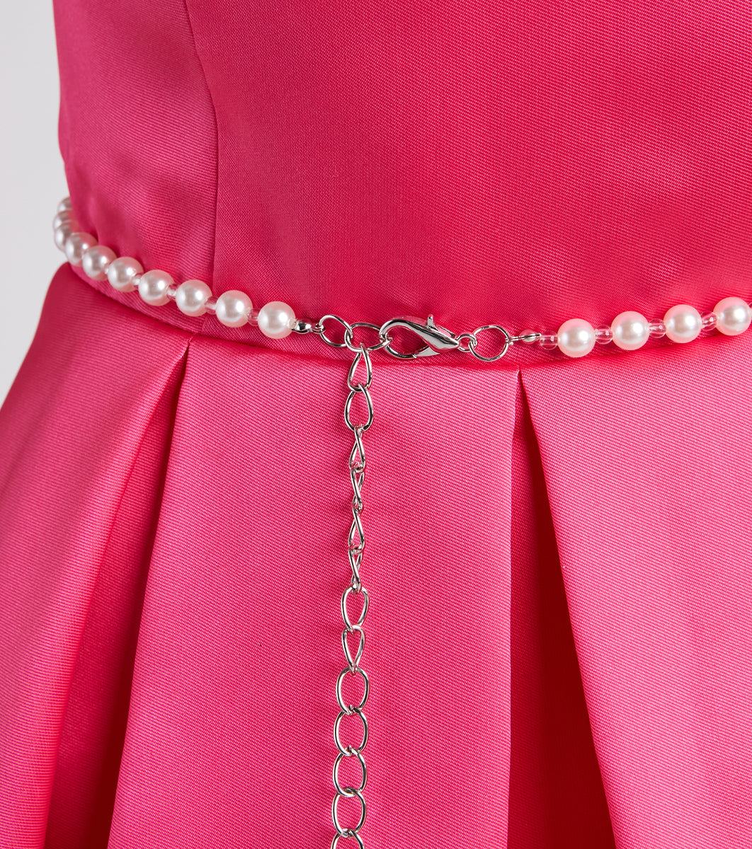 Draped In Glamour Pearl And Rhinestone Belt