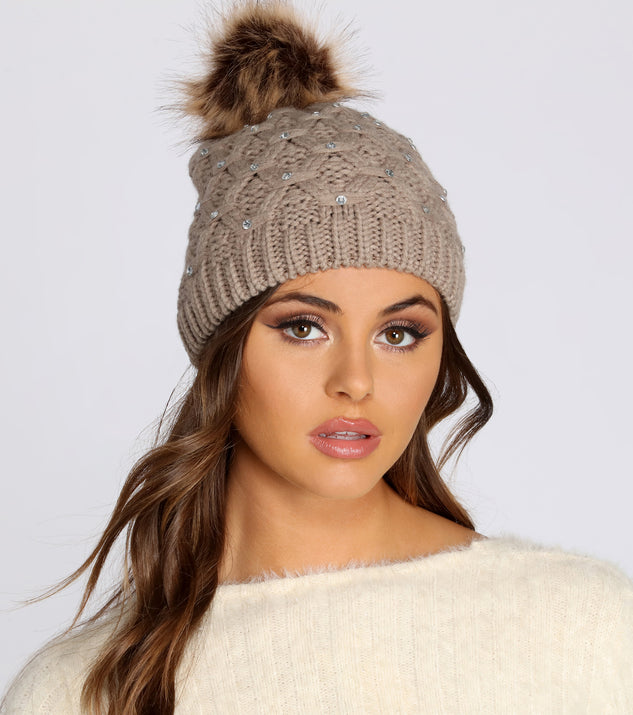 Bling Bling Knit Pom Beanie