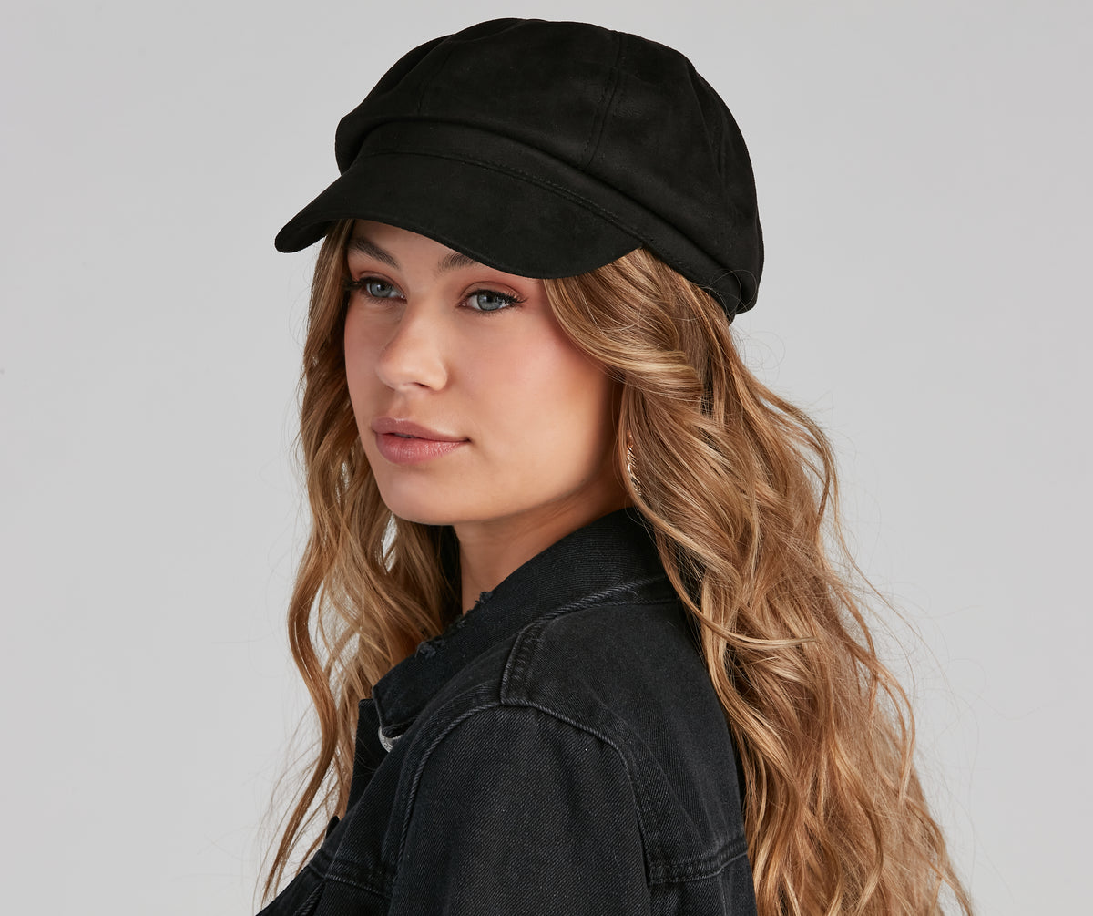 Trendy Babe Faux Suede Cabby Hat