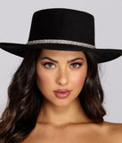 Rhinestone Boater Hat is a trendy pick to create 2023 festival outfits, festival dresses, outfits for concerts or raves, and complete your best party outfits!