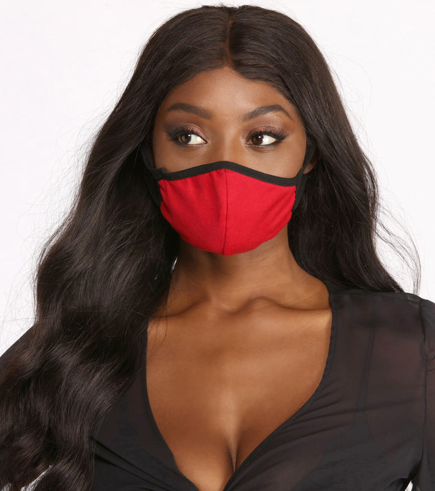 Keep It Basic Red Face Mask