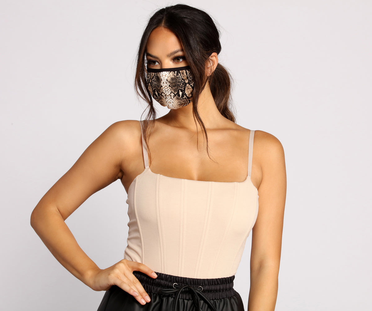 Snake Print Face Mask