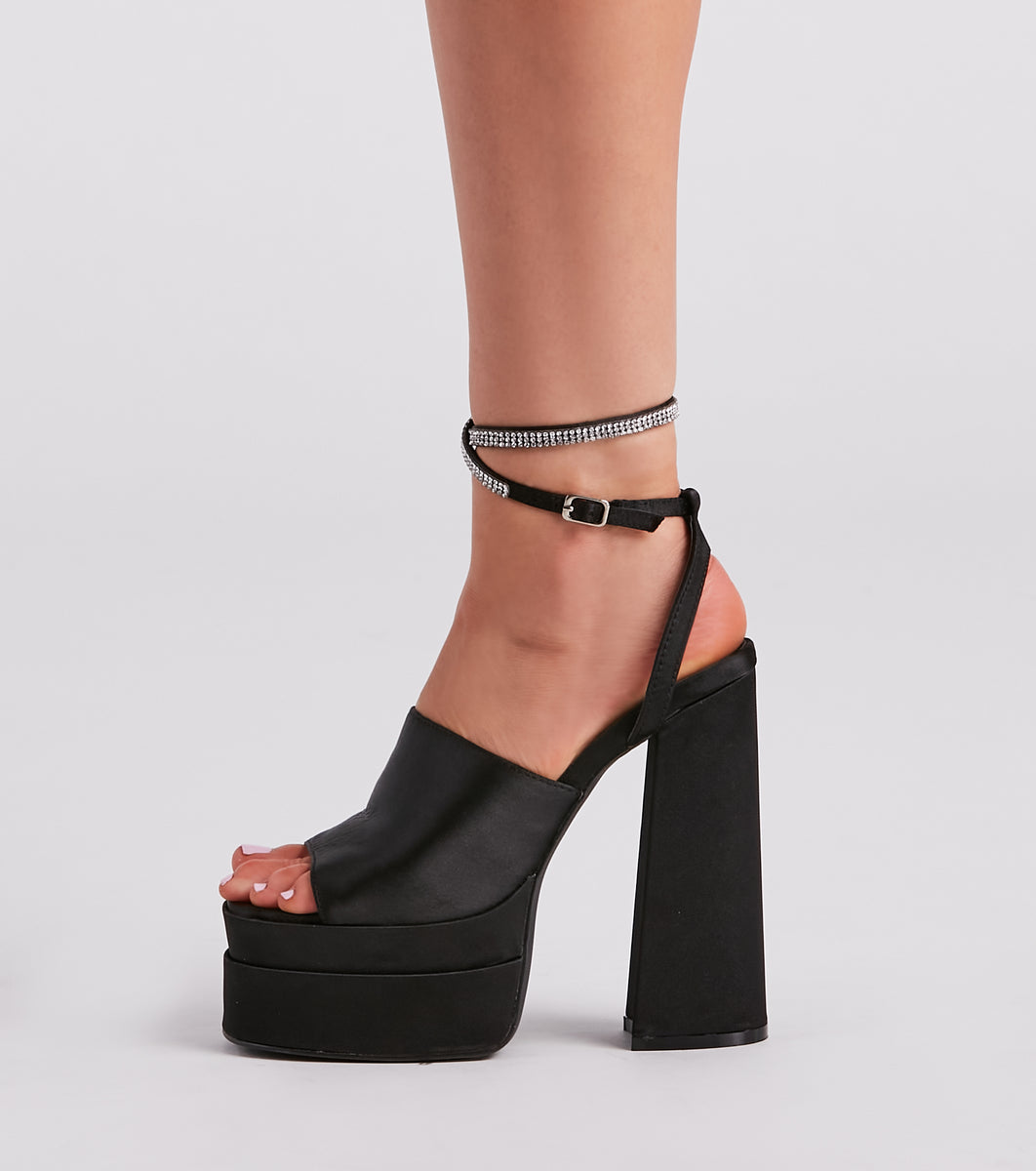 Made For The Drama Platform Block Heels