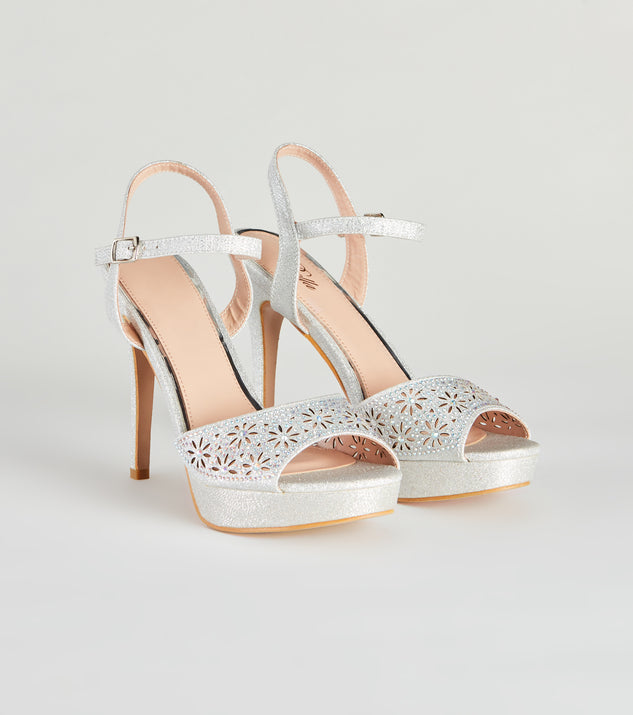 Time To Strut Glitter Flower Stiletto Heels are chic ladies' shoes to complete your best 2023 outfits. They come in a variety of trendy women's shoe styles like platforms and dressy low-heels, & are available in wide widths for better comfort.