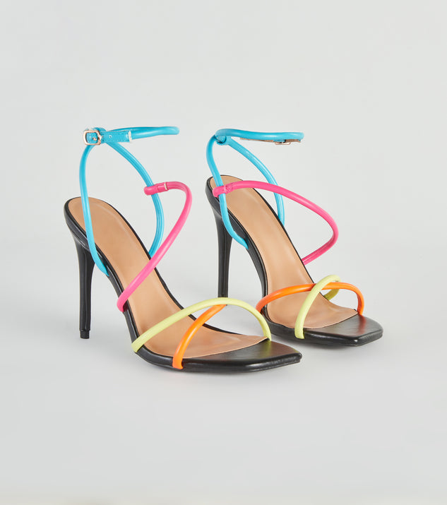 Stylish Flair Multi-Colored Strappy Stiletto Heels & Windsor