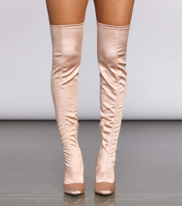 Satin Over The Knee Boots & Windsor