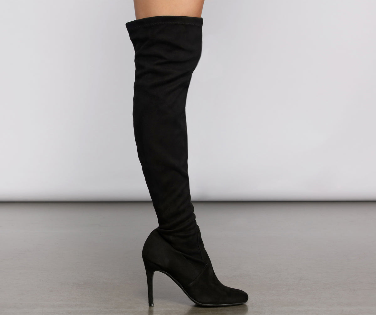 Essential Faux Suede Stiletto Thigh High Boots & Windsor