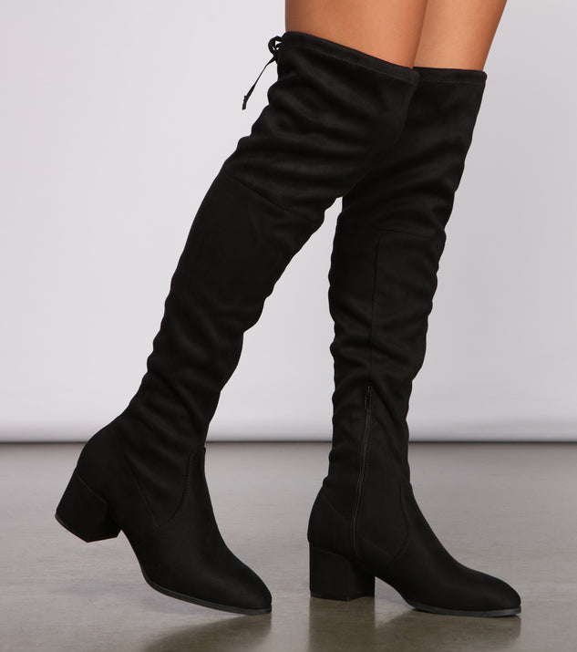 Stylish Must-Have Over The Knee Block Heel Boots & Windsor