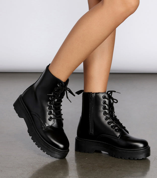 Don't Mess With Me Platform Combat Boots & Windsor