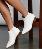 Simple And Elevated Faux Leather Booties is a trendy pick to create 2023 concert outfits, festival dresses, outfits for raves, or to complete your best party outfits or clubwear!