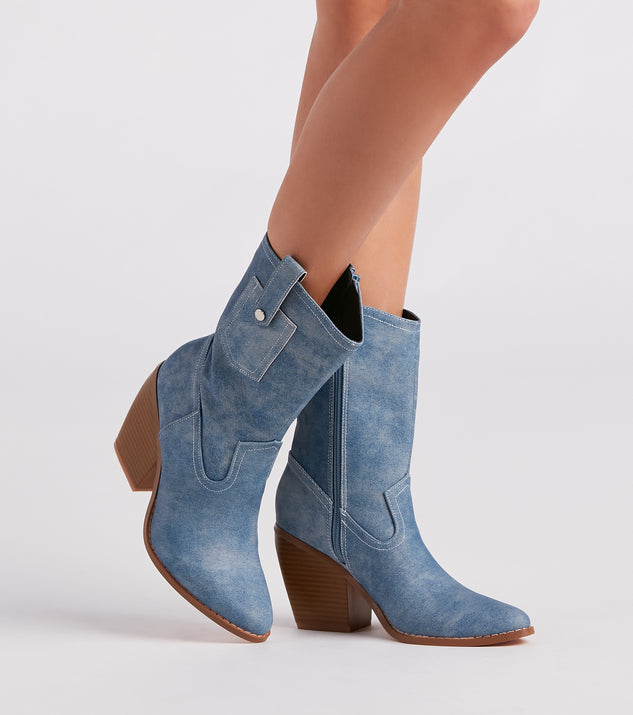 Denim booties hotsell