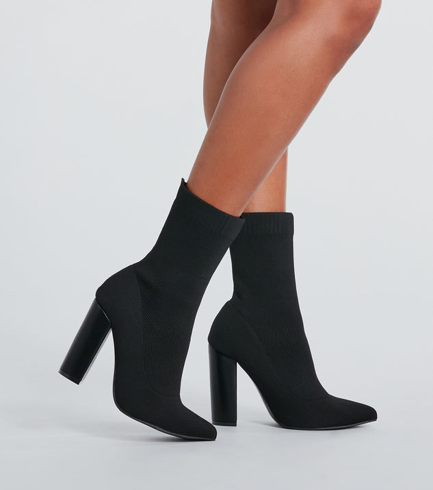 Block sales heel booties