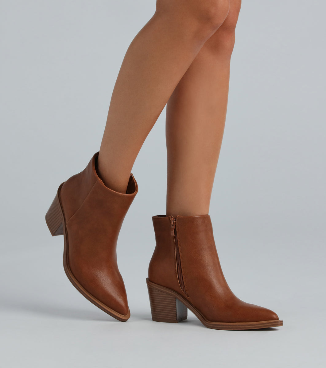 Lucky Brand Women's Bellita Asymmetrical Cutout Block-Heel Booties