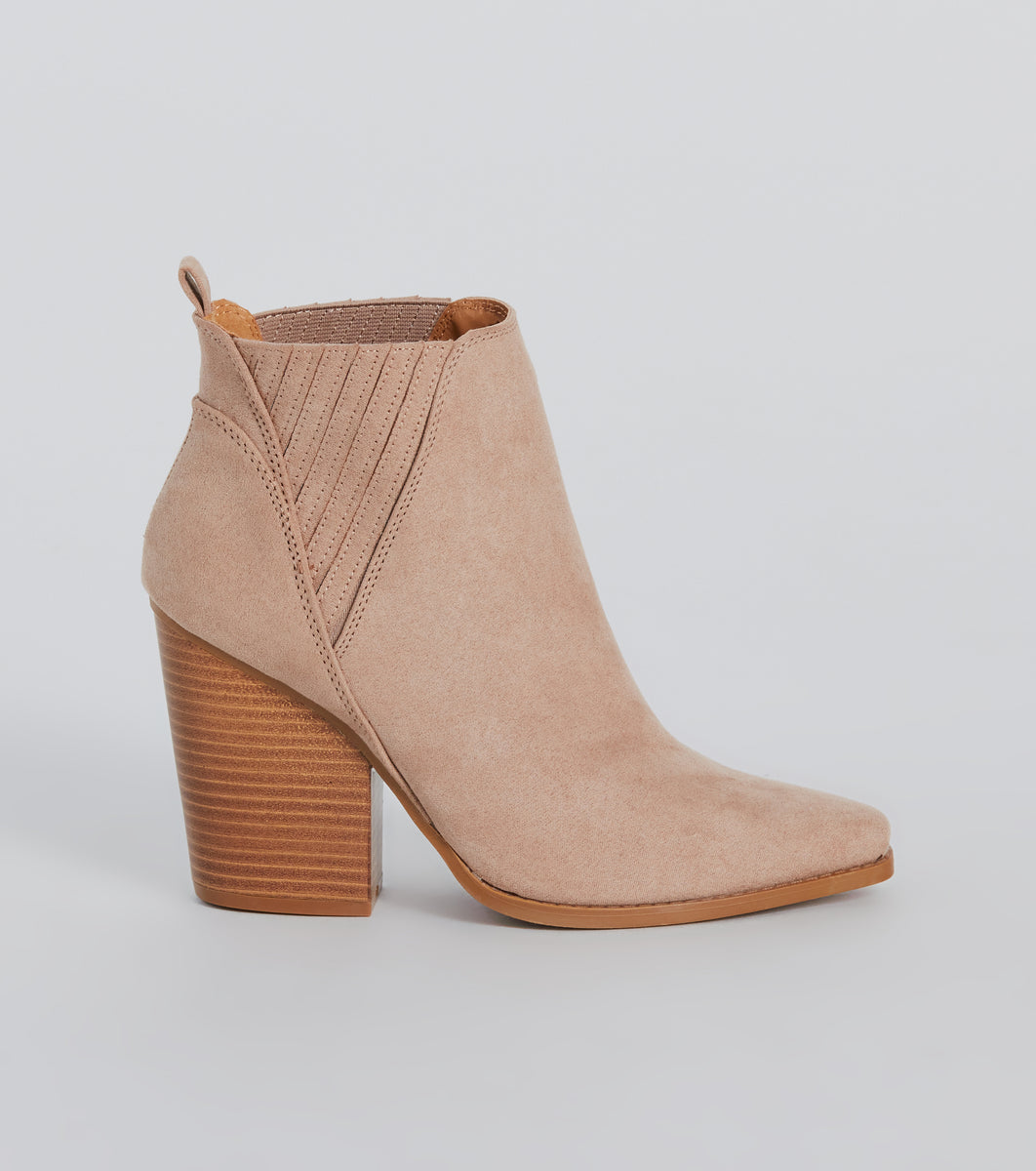 Cute Stand Off Western Block Heel Booties