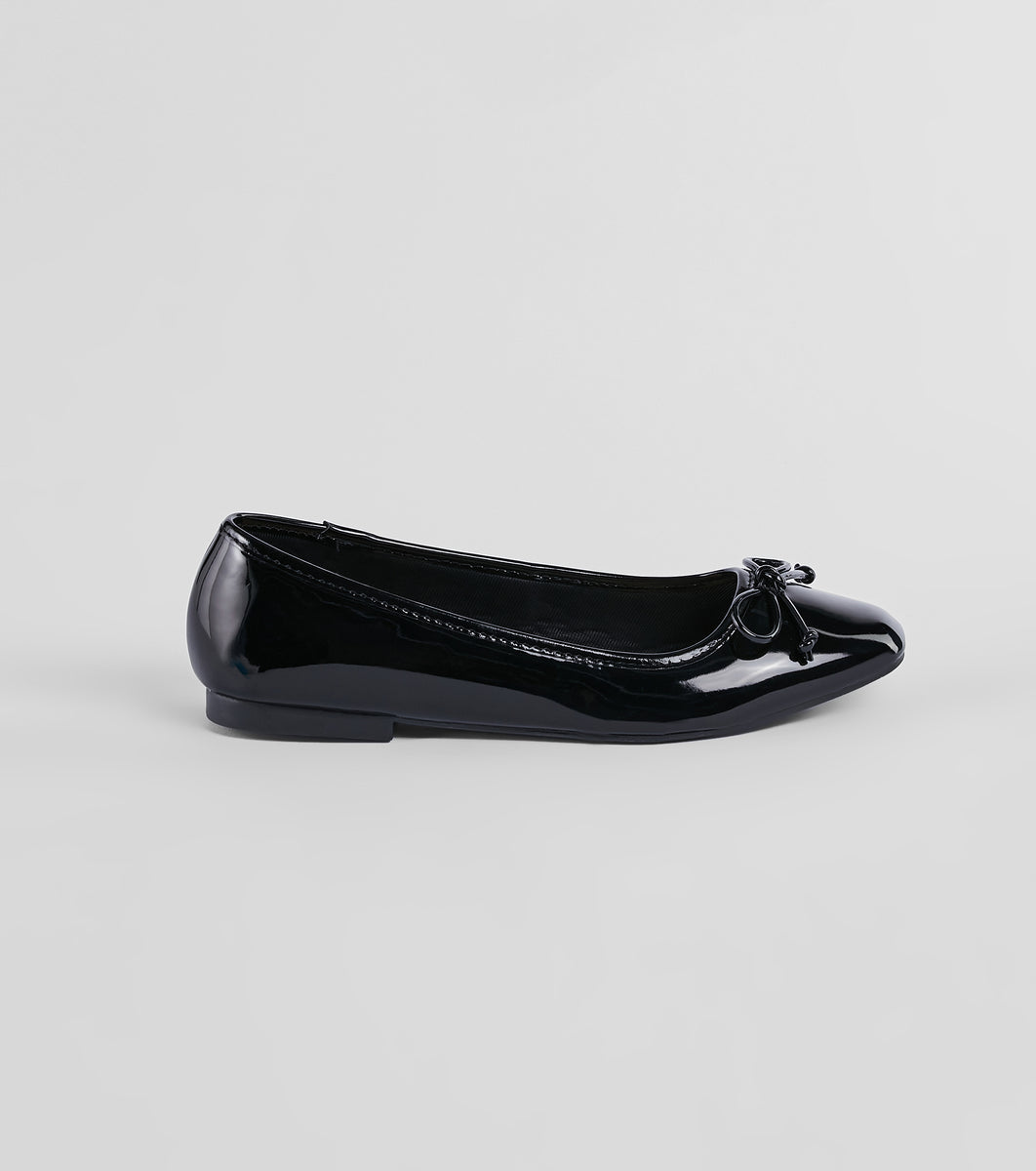 Polished Style Patent Leather Ballet Flats