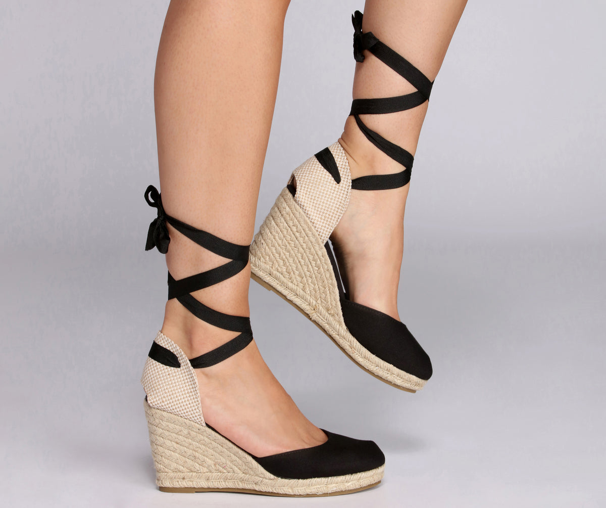 Lovely Lace Up Espadrilles & Windsor