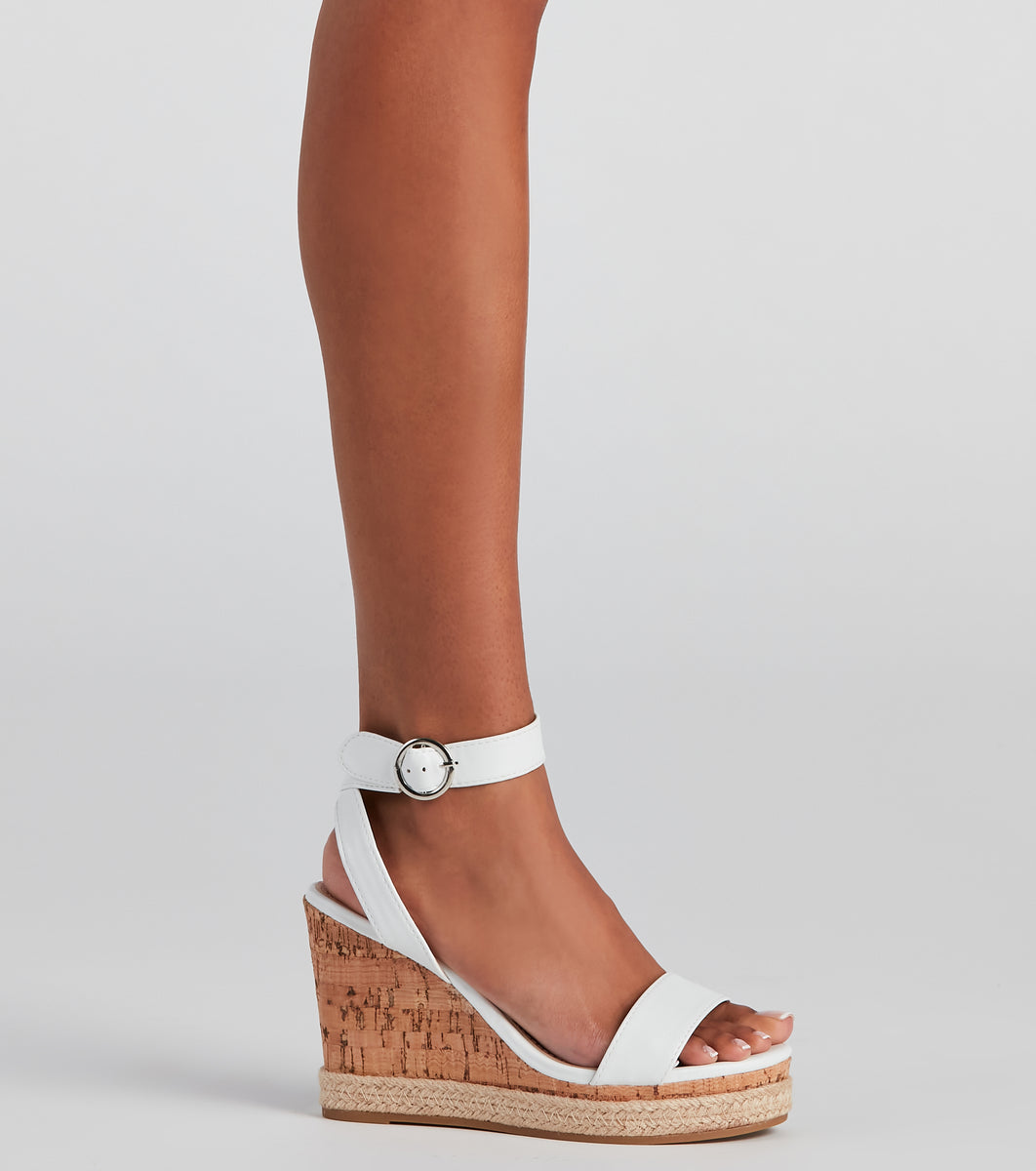 Simply Perfect Espadrille Cork Wedges