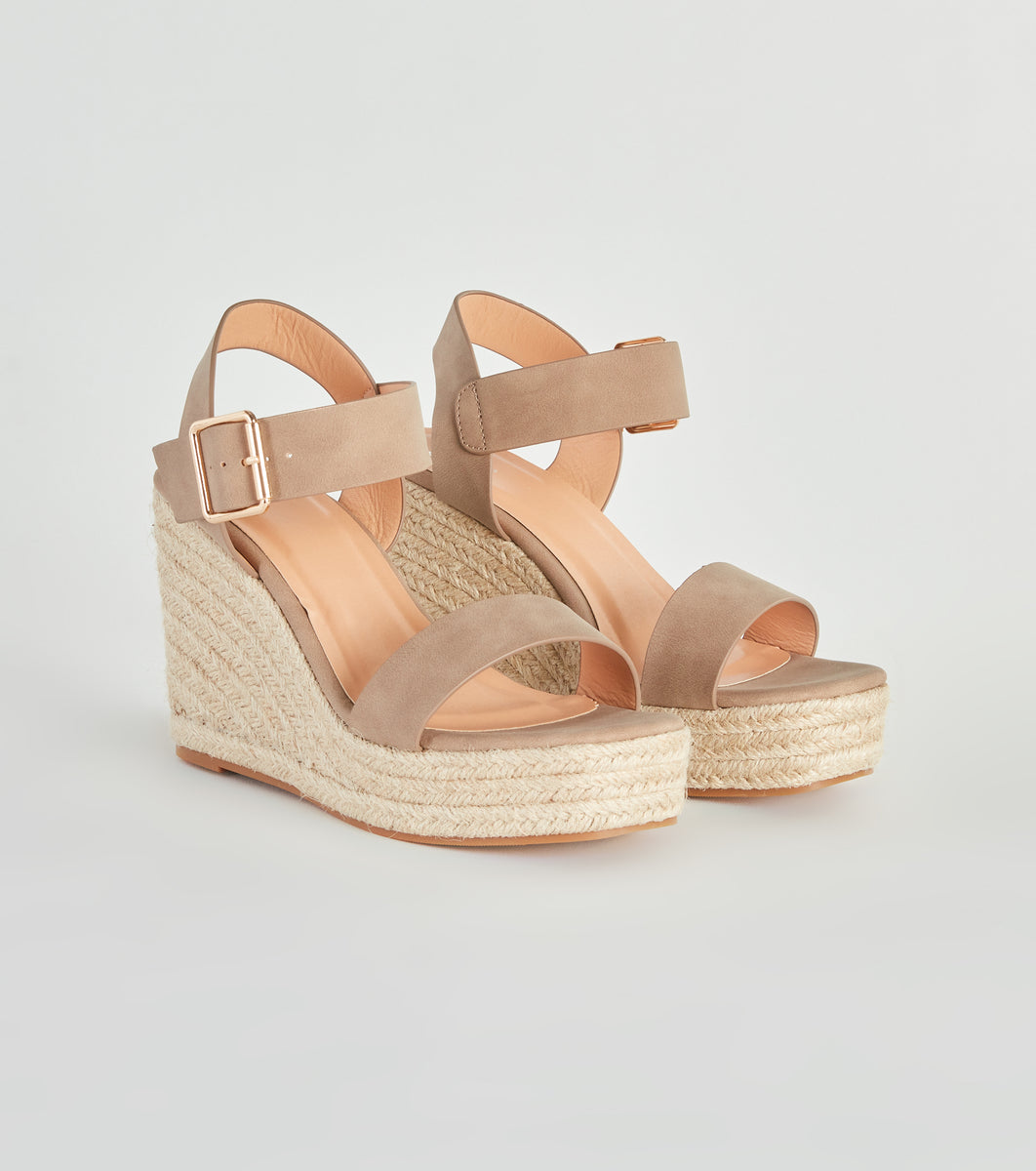 Picnic Time Platform Espadrille Wedges