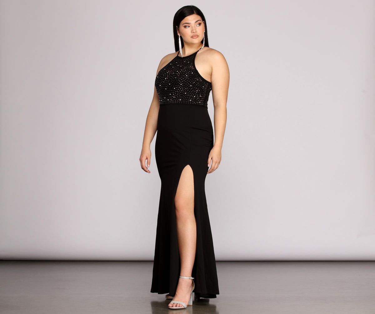 Plus Kacey Formal Heat Stone Dress