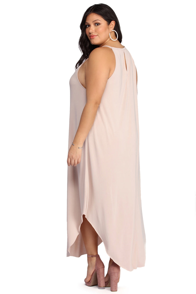 Plus Casual Knit Maxi Dress